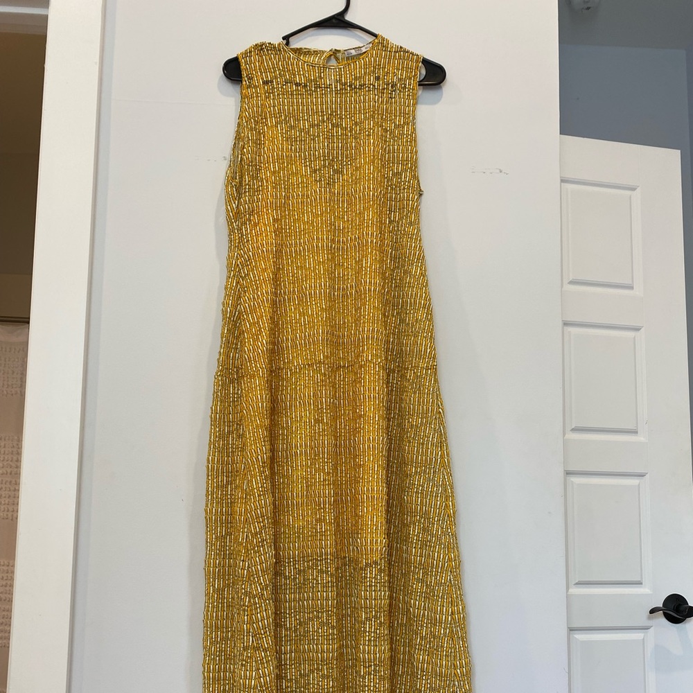 Zara floor length yellow dress